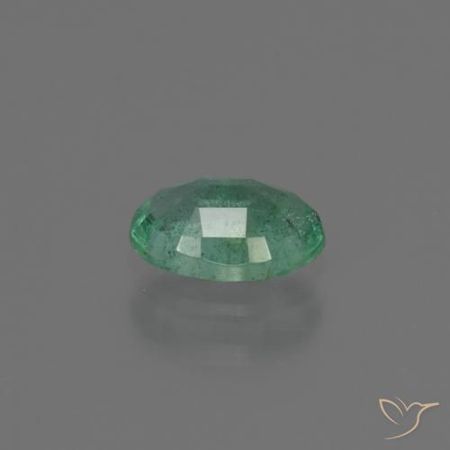 Smeraldo Blu verde naturale da 0.64 ct, Ovale, SI