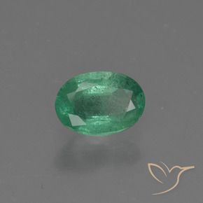 Smeraldo Verde medio naturale da 0.72 ct, Ovale, SI