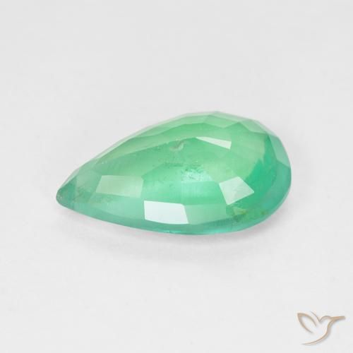 Smeraldo Verde brillante naturale da 3.27 ct, Forma a pera, SI