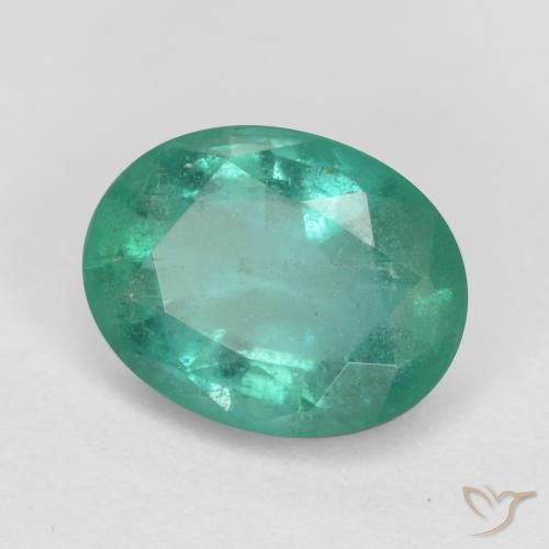 Smeraldo Verde medio naturale da 1.25 ct, Ovale, SI