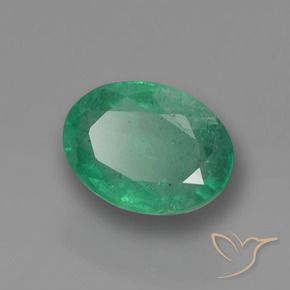 Smeraldo Verde freddo naturale da 0.88 ct, Ovale, SI-I1