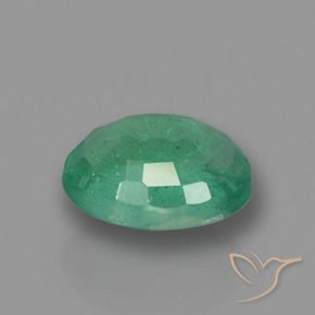 Smeraldo Verde freddo naturale da 0.88 ct, Ovale, SI-I1