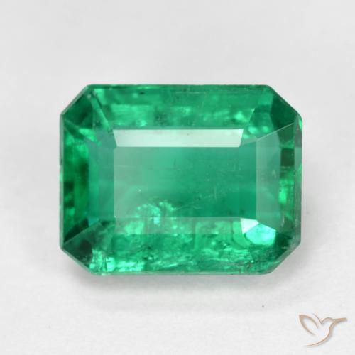 Smeraldo Verde elettrico naturale da 2.28 ct, Ottagonale / Taglio smeraldo, SI