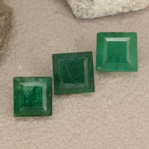 Gemme di Smeraldo Verde medio naturale da 1.04 ct, Quadrato, VS-SI
