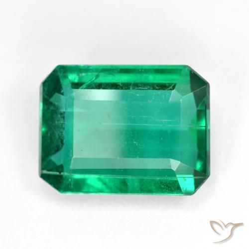 Smeraldo Verde elettrico naturale da 5.54 ct, Ottagonale / Taglio smeraldo, VS-SI