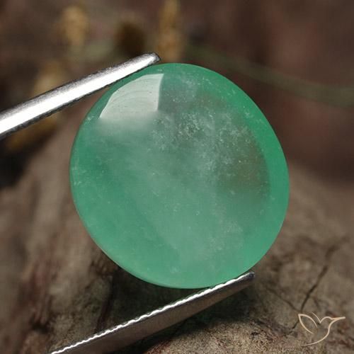 Smeraldo Fresco verde smeraldo naturale da 13.06 ct, Rotondo, Traslucido
