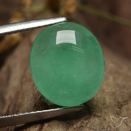 6.26ct Naturale Verde brillante Smeraldo, Ovale, Traslucido