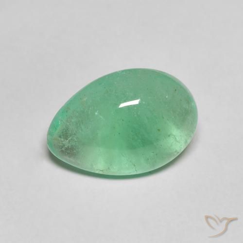 Smeraldo Verde chiaro naturale da 3.91 ct, Forma a pera, Traslucido