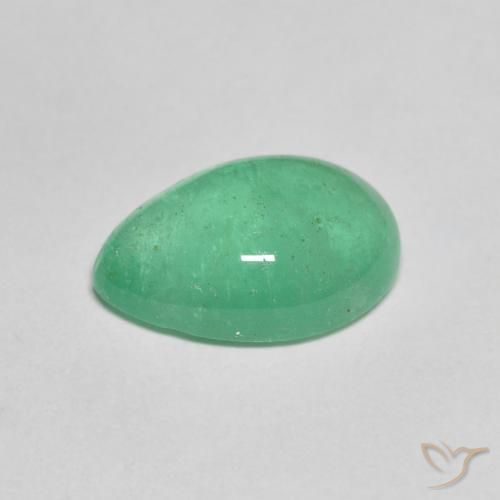 Smeraldo Verde chiaro naturale da 3.91 ct, Forma a pera, Traslucido