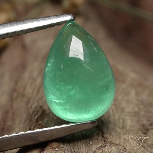 3.60ct Naturale Verde Pistacchio Smeraldo, Forma a pera, Traslucido