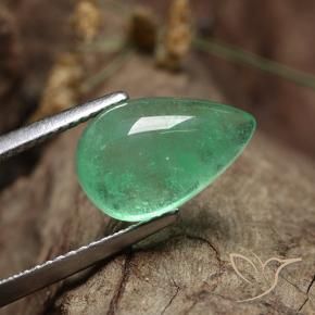 Smeraldo Verde Pistacchio naturale da 4.31 ct, Forma a pera, Traslucido