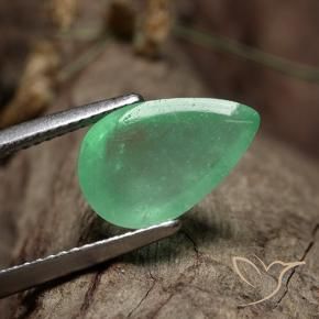 Smeraldo Verde Pistacchio naturale da 4.31 ct, Forma a pera, Traslucido