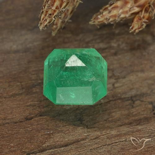 Smeraldo Verde medio naturale da 0.94 ct, Ottagonale / Taglio smeraldo, VS-SI