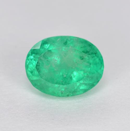 Smeraldo naturale verde da 0,94 ct, taglio ovale, VS-SI