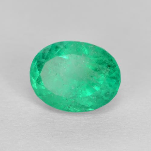Smeraldo naturale verde da 0,94 ct, taglio ovale, VS-SI
