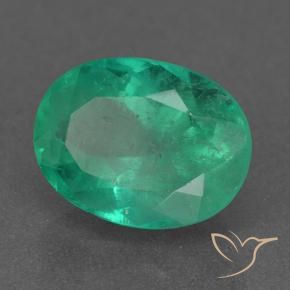 Smeraldo Verde medio intenso naturale da 2.26 ct, Ovale, VS-SI