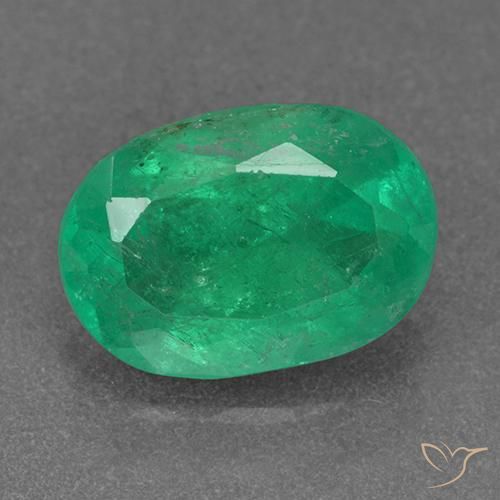 2.07ct Naturale Verde medio Smeraldo, Ovale, VS-SI