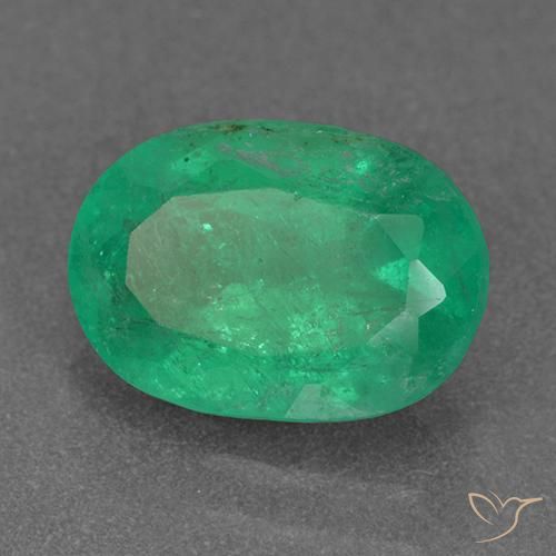 Smeraldo Verde medio naturale da 2.07 ct, Ovale, VS-SI