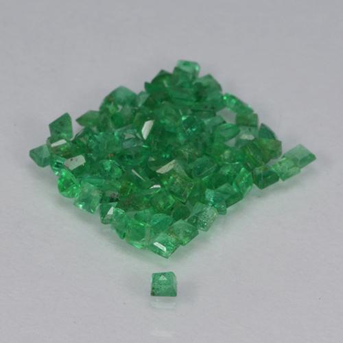 Smeraldo naturale verde da 1,23 ct, quadrato, VS-SI