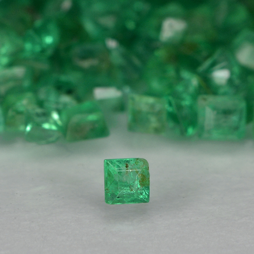 Smeraldo naturale verde da 2,06 ct, quadrato, SI