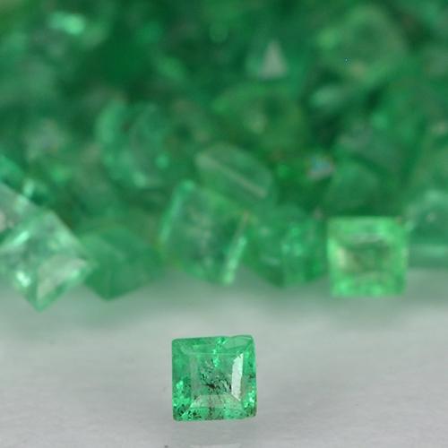 Smeraldo naturale verde da 2,41 ct, quadrato, SI