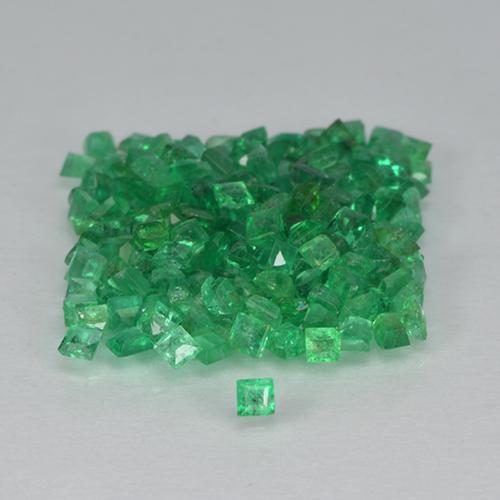 Smeraldo naturale verde da 2,41 ct, quadrato, SI