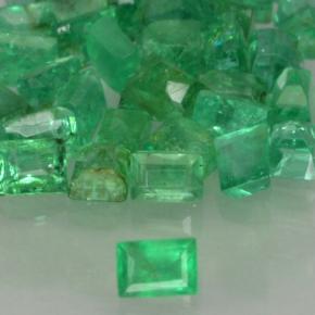 Smeraldo naturale verde da 0,53 ct, baguette, SI