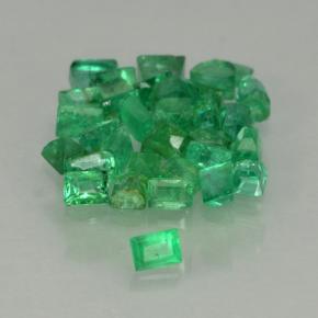 Smeraldo naturale verde da 0,53 ct, baguette, SI