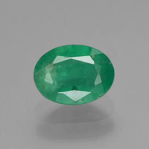 Smeraldo naturale verde da 0,88 ct, taglio ovale, SI