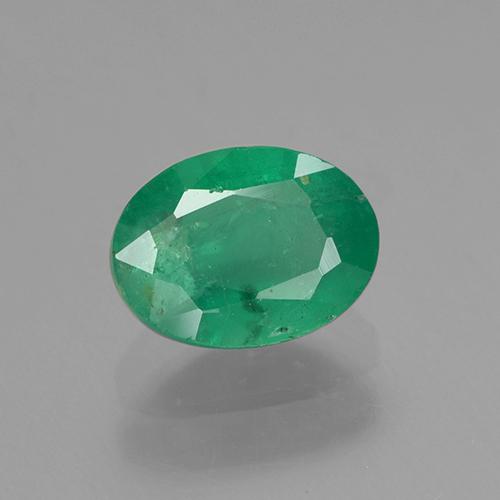 Smeraldo naturale verde da 0,88 ct, taglio ovale, SI