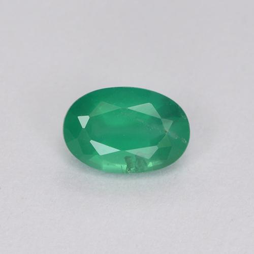 Smeraldo Verde naturale da 0.54 ct, Taglio ovale, SI