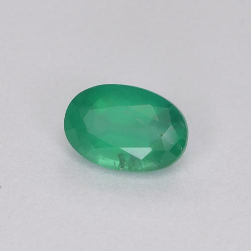 Smeraldo Verde naturale da 0.54 ct, Taglio ovale, SI