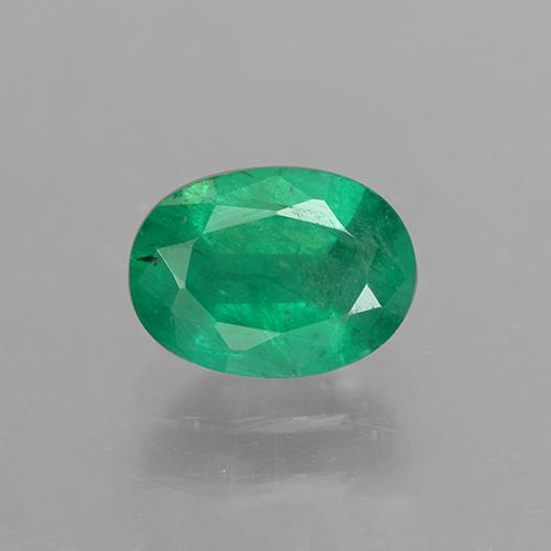 Smeraldo naturale verde da 0,82 ct, taglio ovale, SI