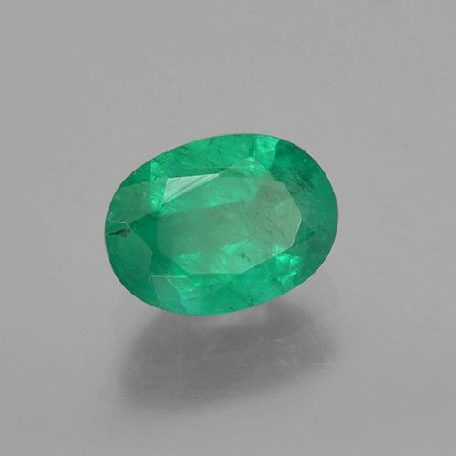 Smeraldo naturale verde da 0,82 ct, taglio ovale, SI