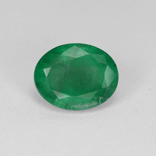 Smeraldo Verde medio naturale da 1.74 ct, Taglio ovale, SI-I1