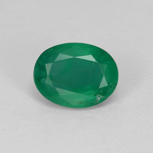 Smeraldo naturale verde da 1,35 ct, taglio ovale, SI