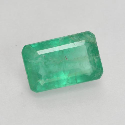 Smeraldo naturale verde da 0,45 ct, taglio smeraldo, SI-I1