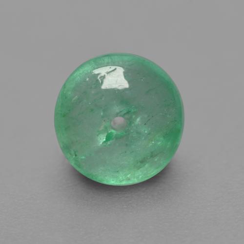 Smeraldo naturale verde da 0,76 ct, taglio rotondo, trasparente