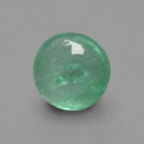 Smeraldo naturale verde da 0,76 ct, taglio rotondo, trasparente