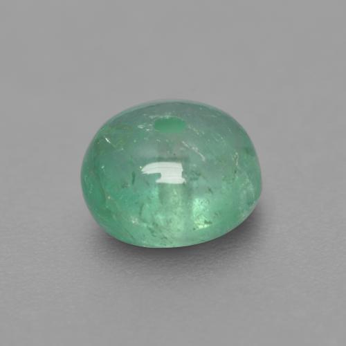 Smeraldo naturale verde da 0,76 ct, taglio rotondo, trasparente