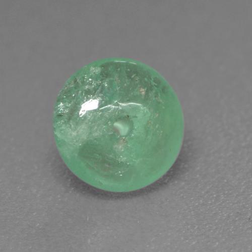 Smeraldo Verde chiaro e freddo naturale da 0.79 ct, Taglio rotondo, Trasparente