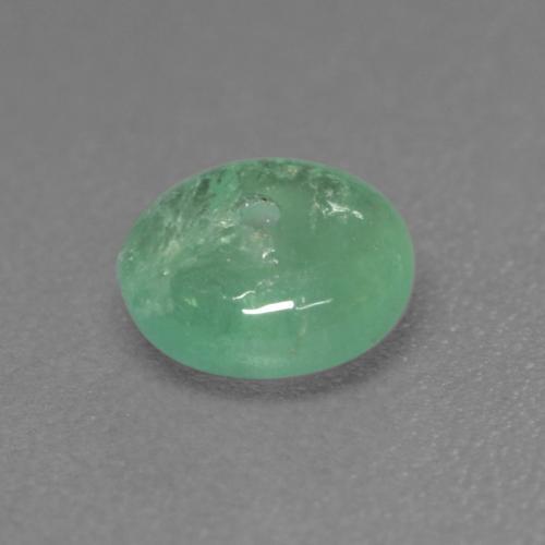 Smeraldo Verde chiaro e freddo naturale da 0.79 ct, Taglio rotondo, Trasparente