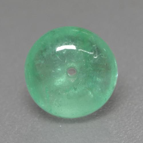 Smeraldo Verde chiaro naturale da 1.34 ct, Taglio rotondo, Trasparente