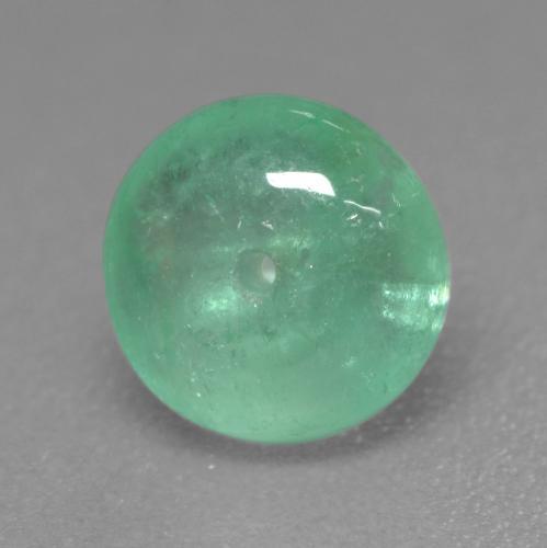 Smeraldo Verde chiaro naturale da 1.34 ct, Taglio rotondo, Trasparente
