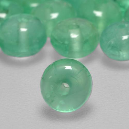 Smeraldo Verde brillante naturale da 0.25 ct, Rotondo, Trasparente