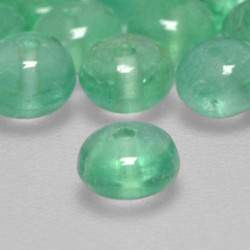 Smeraldo Verde brillante naturale da 0.25 ct, Rotondo, Trasparente