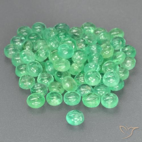 Smeraldo Verde giallastro pallido naturale da 0.31 ct, Rotondo, Trasparente