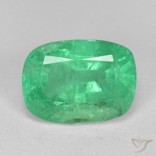 2.17ct Naturale Verde chiaro Smeraldo, Cuscino, I1