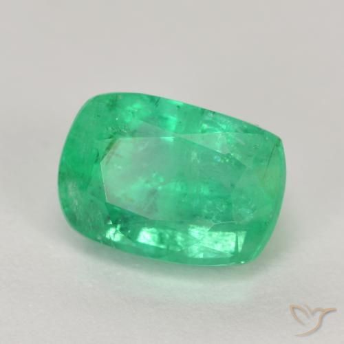 Smeraldo Verde brillante naturale da 2.14 ct, Cuscino, I1