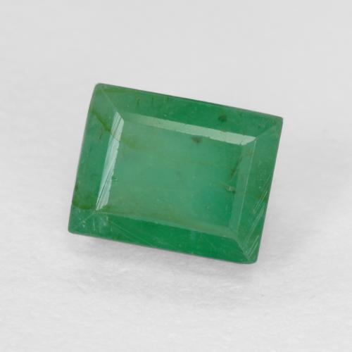 Smeraldo naturale verde da 0,53 ct, baguette, SI-I1